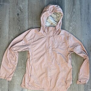 The North Face Women's Light Pink Hooded Ski Jacket 0432